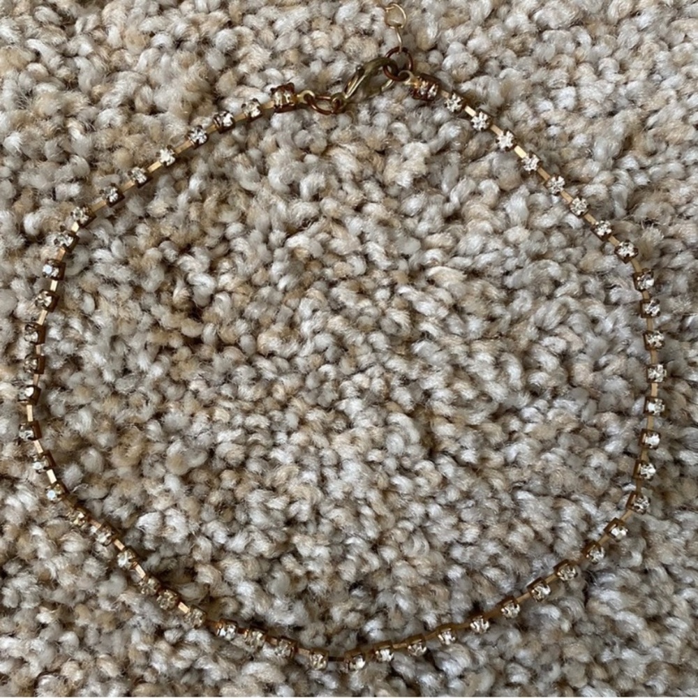 Crystal Triangle Rhinestone, Round Pearl, Crystal Cubic Rhinestone Necklaces (3) - Picture 10 of 15